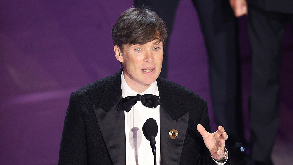 Cillian Murphy accepts the Lead Actor award for "Oppenheimer" onstage at the 96th Annual Oscars held at Dolby Theatre on March 10, 2024 in Los Angeles, California. (Photo by Rich Polk/Variety via Getty Images)