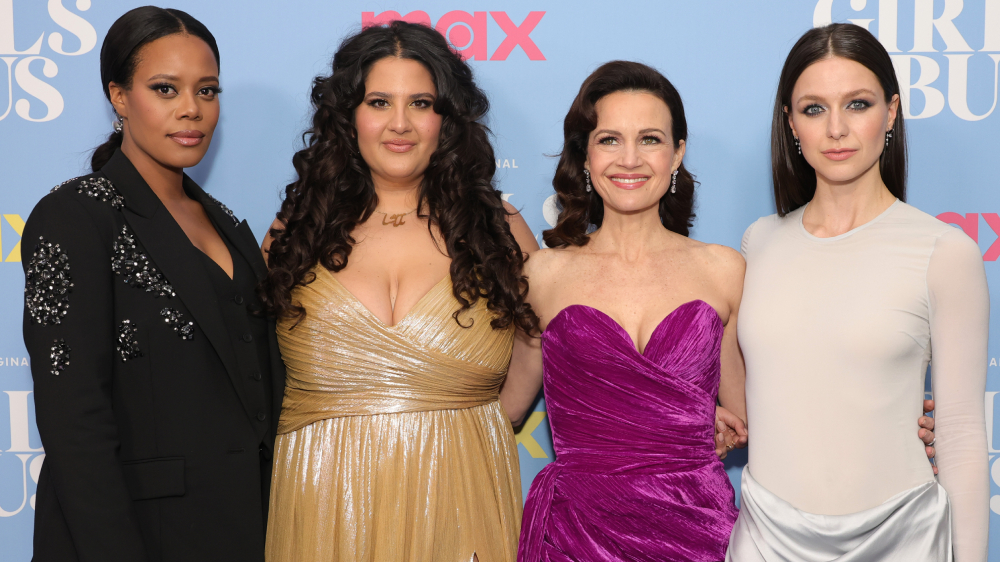Christina Elmore, Natasha Behnam, Carla Gugino and Melissa Benoist attends Max's "The Girls On The Bus" New York Premiere at DGA Theater on March 12, 2024 in New York City. (Photo by Michael Loccisano/Getty Images)